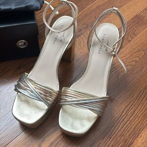 Tina Rose Metallic Platform “Gemma” Sandal